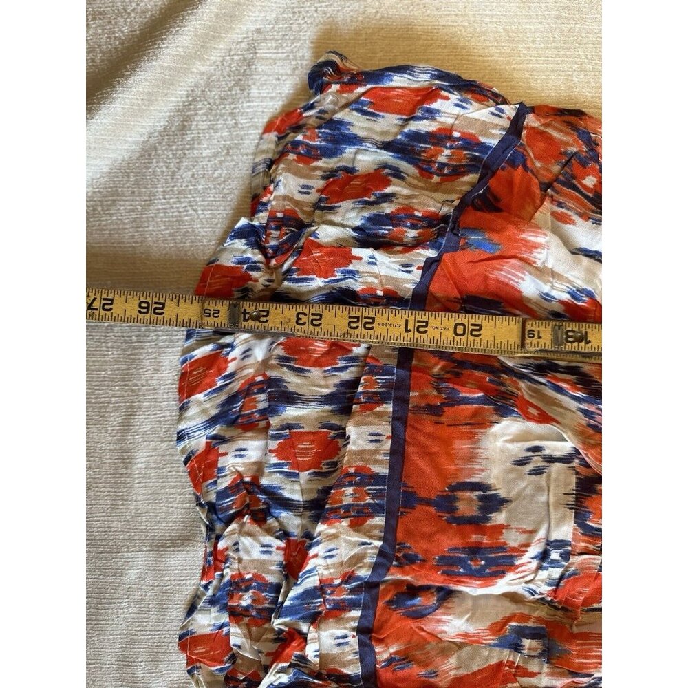 Beach Lunch Lounge A PEA‎ IN THE POD Orange White Blue Geometric Top Boho Smal - Picture 5 of 11